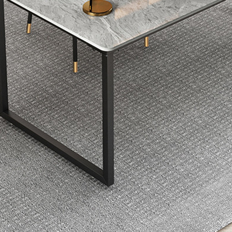 Modern Style Slate Table with Rectangular Black Metal Sleigh Base Coffee Table Clearhalo 'Coffee & Accent Tables' 'Coffee Tables' 'coffee_tables' 'furn' 'furn_coffee_tables' 'Furniture' 'Living Room Furniture' 5584487