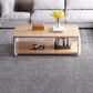 Modern Style Wooden Rectangular Table with Abstract Base for Storage Rack Coffee Table Clearhalo 'Coffee & Accent Tables' 'Coffee Tables' 'coffee_tables' 'furn' 'furn_coffee_tables' 'Furniture' 'Living Room Furniture' 5584531