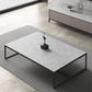 Glam 16.5" H Rectangle Slate Coffee Table Iron Trestle Cocktail Table Clearhalo 'Coffee & Accent Tables' 'Coffee Tables' 'coffee_tables' 'furn' 'furn_coffee_tables' 'Furniture' 'Living Room Furniture' 5584605
