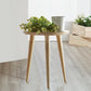 Dia 15.75" Wood Round End Table Natural Nordic 3 Legs Side Table
