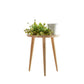 Dia 15.75" Wood Round End Table Natural Nordic 3 Legs Side Table