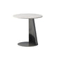 Metal C Side Table Contemporary Round Side End Table with Slate Top 19.7"L x 19.7"W x 19.7"H White 1 Clearhalo 'Coffee & Accent Tables' 'End & Side Tables' 'end_side_tables' 'furn' 'furn_end_side_tables' 'Furniture' 'Living Room Furniture' 5585452