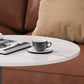 Metal C Side Table Contemporary Round Side End Table with Slate Top Clearhalo 'Coffee & Accent Tables' 'End & Side Tables' 'end_side_tables' 'furn' 'furn_end_side_tables' 'Furniture' 'Living Room Furniture' 5585453