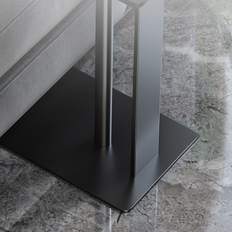 Contemporary Metal C Side Table 21.65" Tall Rectangular End Table