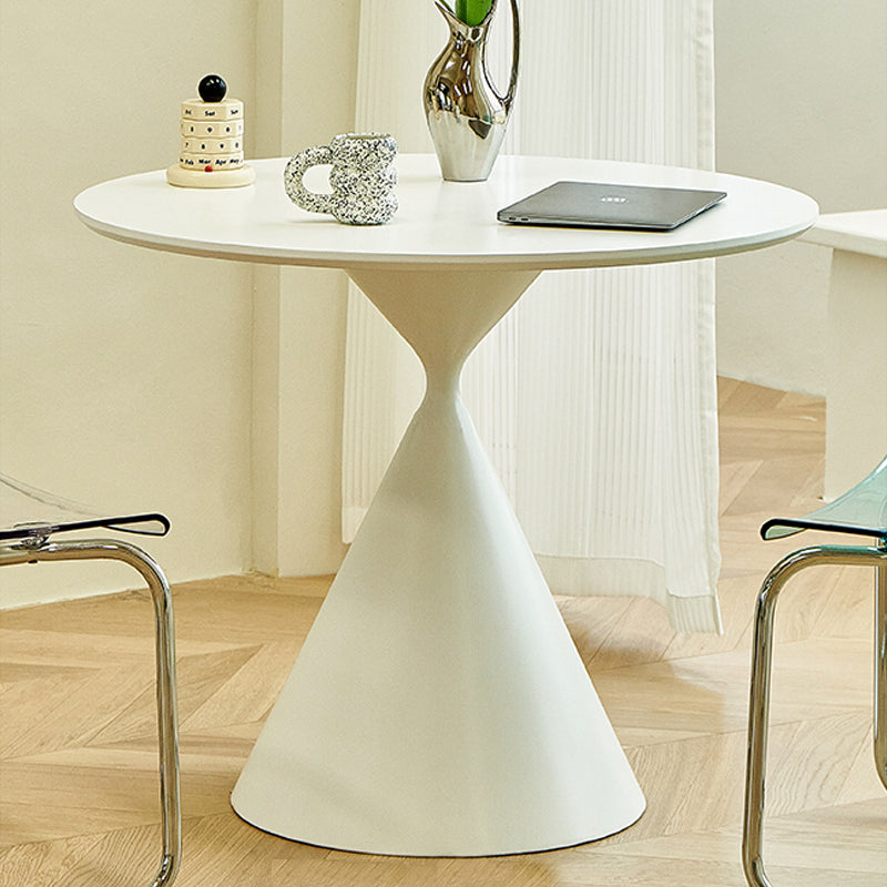 Modernistic Frosted Pedestal End Table Round Wood Side End Table Clearhalo 'Coffee & Accent Tables' 'End & Side Tables' 'end_side_tables' 'furn' 'furn_end_side_tables' 'Furniture' 'Living Room Furniture' 5585602