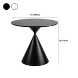 Modernistic Frosted Pedestal End Table Round Wood Side End Table Clearhalo 'Coffee & Accent Tables' 'End & Side Tables' 'end_side_tables' 'furn' 'furn_end_side_tables' 'Furniture' 'Living Room Furniture' 5585611