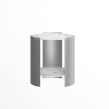 Tavolino moderno in pietra rotonda 19,69 "tavolo da fine 3 gambe alto con conservazione