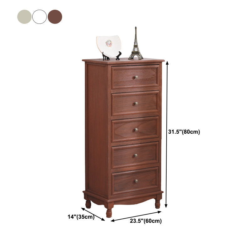 Cassa di accento rettangolo con cassetti contemporanei a legno largo 13,77 "