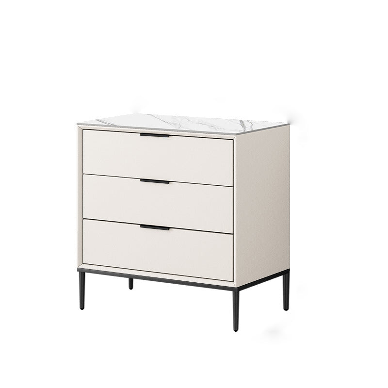 15.74" Wide Modern Accent Chest with Soft Close Drawers Chest 24"L x 16"W x 30"H Off-White Clearhalo 'Cabinets & Chests' 'cabinets_chests' 'furn' 'furn_cabinets_chests' 'Furniture' 'Living Room Furniture' 5585830