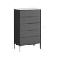 15.74" Wide Modern Accent Chest with Soft Close Drawers Chest 24"L x 16"W x 45"H Dark Gray Clearhalo 'Cabinets & Chests' 'cabinets_chests' 'furn' 'furn_cabinets_chests' 'Furniture' 'Living Room Furniture' 5585843