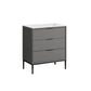 15.74" Wide Modern Accent Chest with Soft Close Drawers Chest 24"L x 16"W x 30"H Grey Clearhalo 'Cabinets & Chests' 'cabinets_chests' 'furn' 'furn_cabinets_chests' 'Furniture' 'Living Room Furniture' 5585844