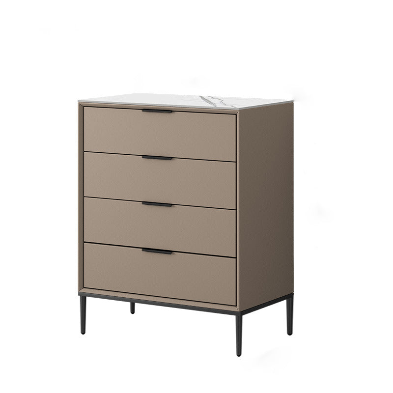 15.74" Wide Modern Accent Chest with Soft Close Drawers Chest 24"L x 16"W x 37"H Khaki Clearhalo 'Cabinets & Chests' 'cabinets_chests' 'furn' 'furn_cabinets_chests' 'Furniture' 'Living Room Furniture' 5585847