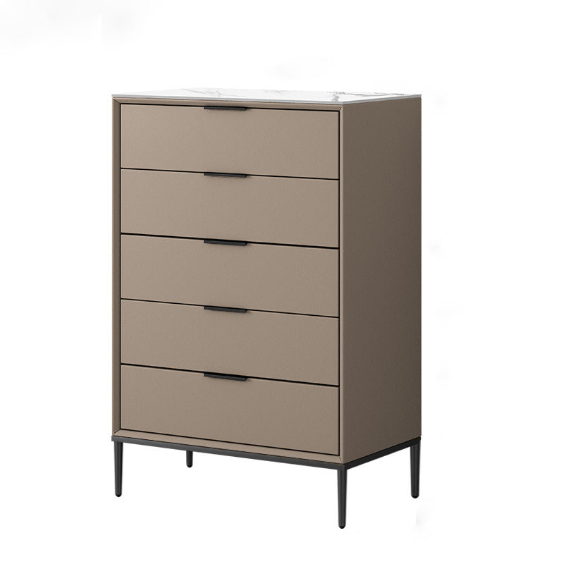 15.74" Wide Modern Accent Chest with Soft Close Drawers Chest 24"L x 16"W x 45"H Khaki Clearhalo 'Cabinets & Chests' 'cabinets_chests' 'furn' 'furn_cabinets_chests' 'Furniture' 'Living Room Furniture' 5585848