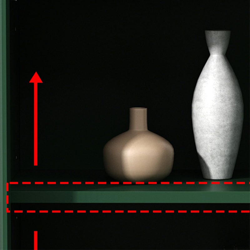 ガラスドアと4本の鋼の黒い脚を備えた木製のアクセントキャビネット