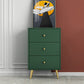 Modern Accent Chest with Storage Drawers and 4 Golden Legs Chest 20"L x 12"W x 31"H Green Clearhalo 'Cabinets & Chests' 'cabinets_chests' 'furn' 'furn_cabinets_chests' 'Furniture' 'Living Room Furniture' 5585888