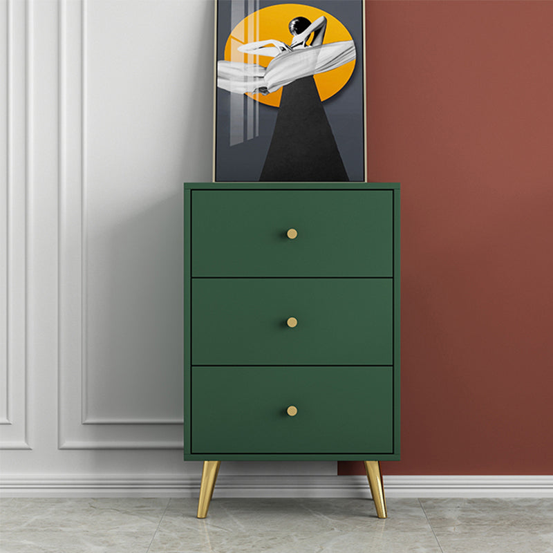 Modern Accent Chest with Storage Drawers and 4 Golden Legs Chest 20"L x 12"W x 31"H Green Clearhalo 'Cabinets & Chests' 'cabinets_chests' 'furn' 'furn_cabinets_chests' 'Furniture' 'Living Room Furniture' 5585888