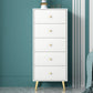 Modern Accent Chest with Storage Drawers and 4 Golden Legs Chest 19.7"L x 11.8"W x 47.2"H White Clearhalo 'Cabinets & Chests' 'cabinets_chests' 'furn' 'furn_cabinets_chests' 'Furniture' 'Living Room Furniture' 5585889