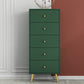 Modern Accent Chest with Storage Drawers and 4 Golden Legs Chest 19.7"L x 11.8"W x 47.2"H Green Clearhalo 'Cabinets & Chests' 'cabinets_chests' 'furn' 'furn_cabinets_chests' 'Furniture' 'Living Room Furniture' 5585891