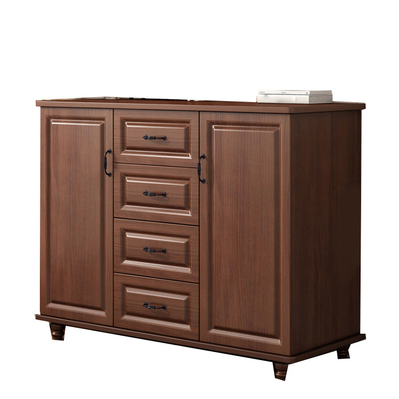 Moderne zijkast met houten benen en opbergladen kast