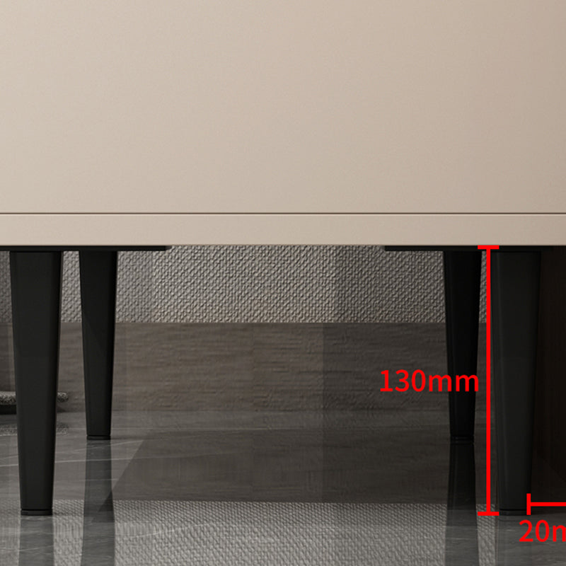 Modern Wooden Storage Cabinet with 2 Glass Doors and Storage Shelf