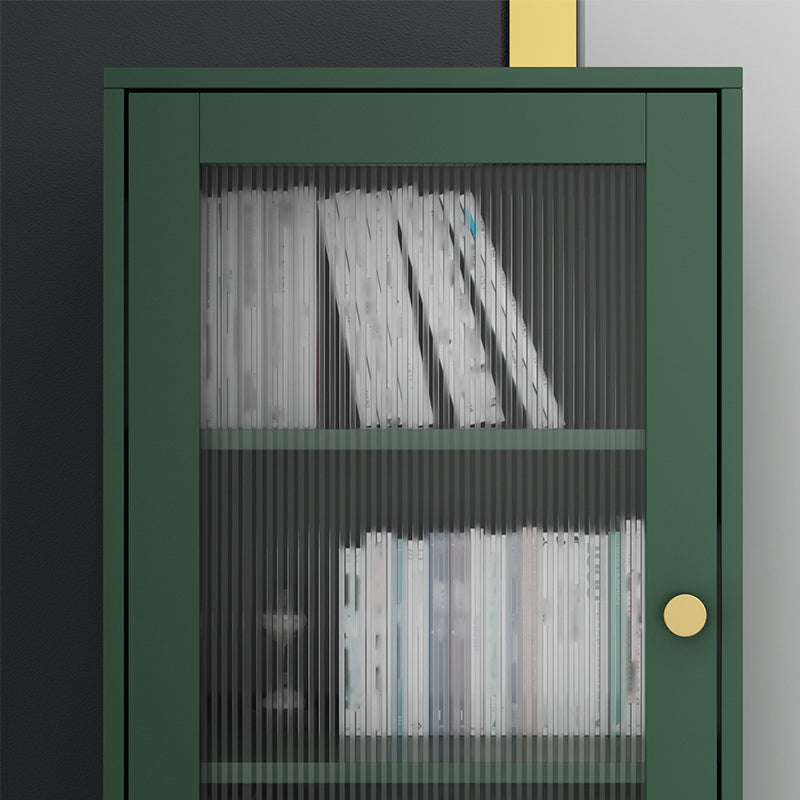 Modern Wooden Accent Cabinet with 2 Drawers and Glass Door Cabinet Clearhalo 'Cabinets & Chests' 'cabinets_chests' 'furn' 'furn_cabinets_chests' 'Furniture' 'Living Room Furniture' 5585945