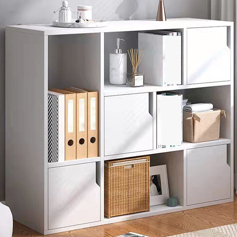 Contemporary Wooden Side Cabinet with Storage Shelves and Doors 35"L x 10"W x 31"H White Clearhalo 'Cabinets & Chests' 'cabinets_chests' 'furn' 'furn_cabinets_chests' 'Furniture' 'Living Room Furniture' 5585965
