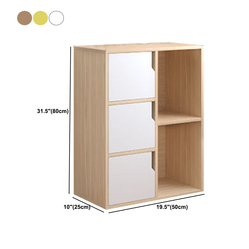 Contemporary Wooden Side Cabinet with Storage Shelves and Doors Clearhalo 'Cabinets & Chests' 'cabinets_chests' 'furn' 'furn_cabinets_chests' 'Furniture' 'Living Room Furniture' 5585970