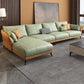 Inverted Armrest with Pillow Back Imitation Leather Sofa Bed Sponge/latex Padded Sofa