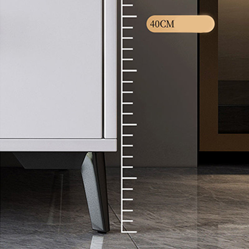 3 / 4 Doors Modern TV Stand Wood Closed Storage TV Media Stand , 12" D X 16" H Clearhalo 'furn' 'furn_tv_stands_entertainment_centers' 'Furniture' 'Living Room Furniture' 'TV Stands & Entertainment Centers' 'TV Stands & Media Storage Furniture' 'tv_stands_entertainment_centers' 5586061