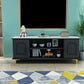 Console TV in legno moderno Console Open Storage TV con 2 porte, 12 "D x 17" H