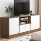 12 "D Consolet de télévision en bois moderne Console ouverte Stand de télévision avec tiroirs et portes