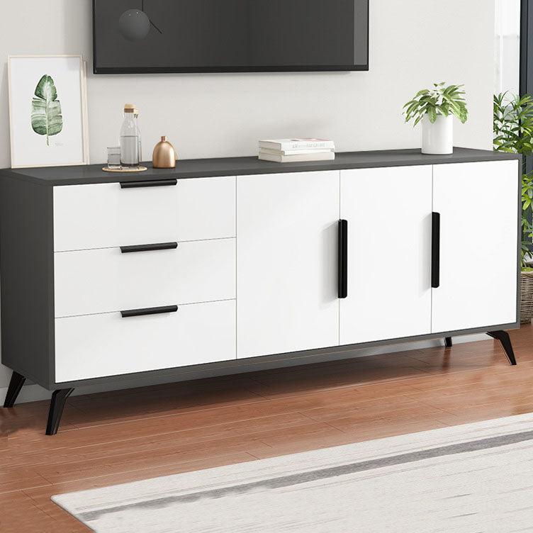 Console TV in legno contemporanea da 16 "D Wooden Console chiusa TV stand con 3-cassetto