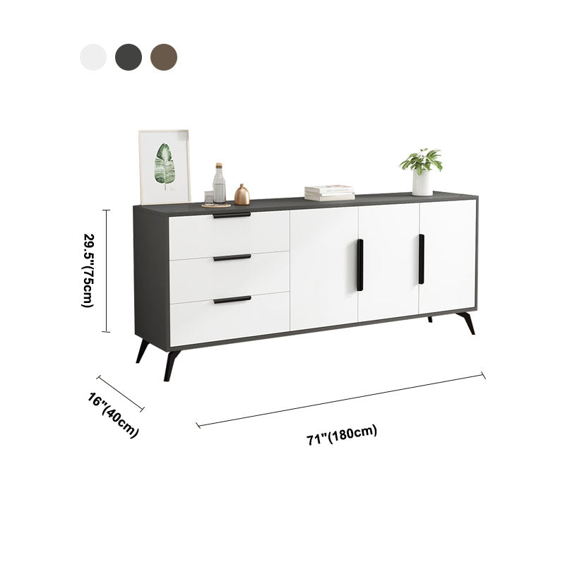 Console TV in legno contemporanea da 16 "D Wooden Console chiusa TV stand con 3-cassetto