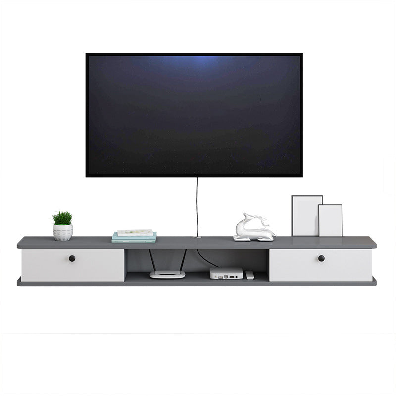 9" D Wall-mounted TV Stand Console Contemporary Closed Storage TV Stand with 2 Doors Clearhalo 'furn' 'furn_tv_stands_entertainment_centers' 'Furniture' 'Living Room Furniture' 'TV Stands & Entertainment Centers' 'TV Stands & Media Storage Furniture' 'tv_stands_entertainment_centers' 5586426