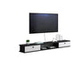 9" D Wall-mounted TV Stand Console Contemporary Closed Storage TV Stand with 2 Doors 47"L x 9"W x 7.5"H Black White Clearhalo 'furn' 'furn_tv_stands_entertainment_centers' 'Furniture' 'Living Room Furniture' 'TV Stands & Entertainment Centers' 'TV Stands & Media Storage Furniture' 'tv_stands_entertainment_centers' 5586431
