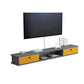 9" D Wall-mounted TV Stand Console Contemporary Closed Storage TV Stand with 2 Doors 47"L x 9"W x 7.5"H Gray-Yellow Clearhalo 'furn' 'furn_tv_stands_entertainment_centers' 'Furniture' 'Living Room Furniture' 'TV Stands & Entertainment Centers' 'TV Stands & Media Storage Furniture' 'tv_stands_entertainment_centers' 5586435