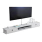 9" D Wall-mounted TV Stand Console Contemporary Closed Storage TV Stand with 2 Doors 55"L x 9"W x 7.5"H White Clearhalo 'furn' 'furn_tv_stands_entertainment_centers' 'Furniture' 'Living Room Furniture' 'TV Stands & Entertainment Centers' 'TV Stands & Media Storage Furniture' 'tv_stands_entertainment_centers' 5586439