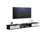 9" D Wall-mounted TV Stand Console Contemporary Closed Storage TV Stand with 2 Doors 63"L x 9"W x 7.5"H Black White Clearhalo 'furn' 'furn_tv_stands_entertainment_centers' 'Furniture' 'Living Room Furniture' 'TV Stands & Entertainment Centers' 'TV Stands & Media Storage Furniture' 'tv_stands_entertainment_centers' 5586442