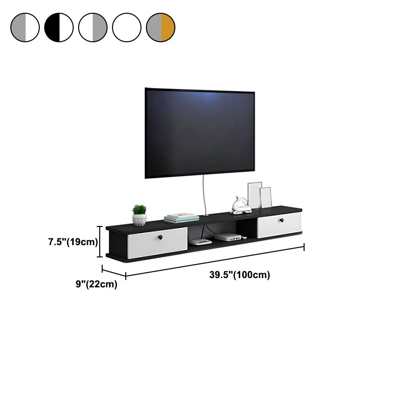 9" D Wall-mounted TV Stand Console Contemporary Closed Storage TV Stand with 2 Doors Clearhalo 'furn' 'furn_tv_stands_entertainment_centers' 'Furniture' 'Living Room Furniture' 'TV Stands & Entertainment Centers' 'TV Stands & Media Storage Furniture' 'tv_stands_entertainment_centers' 5586446