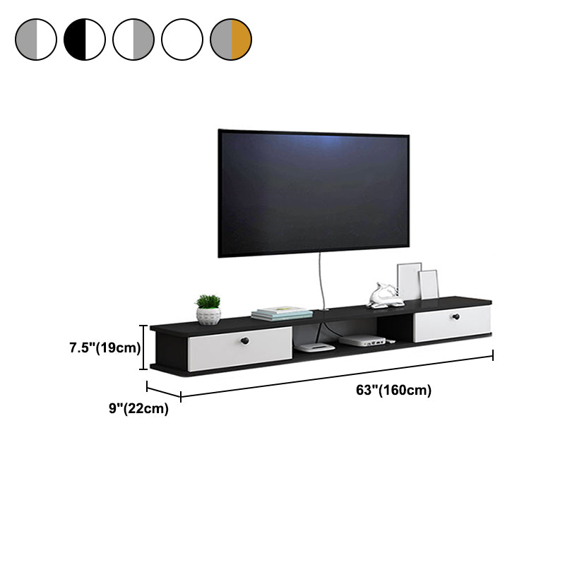 9" D Wall-mounted TV Stand Console Contemporary Closed Storage TV Stand with 2 Doors Clearhalo 'furn' 'furn_tv_stands_entertainment_centers' 'Furniture' 'Living Room Furniture' 'TV Stands & Entertainment Centers' 'TV Stands & Media Storage Furniture' 'tv_stands_entertainment_centers' 5586449