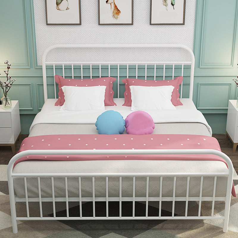 78.74-inch Wide Standard Bed with Headboard and Legs ,Solid Color