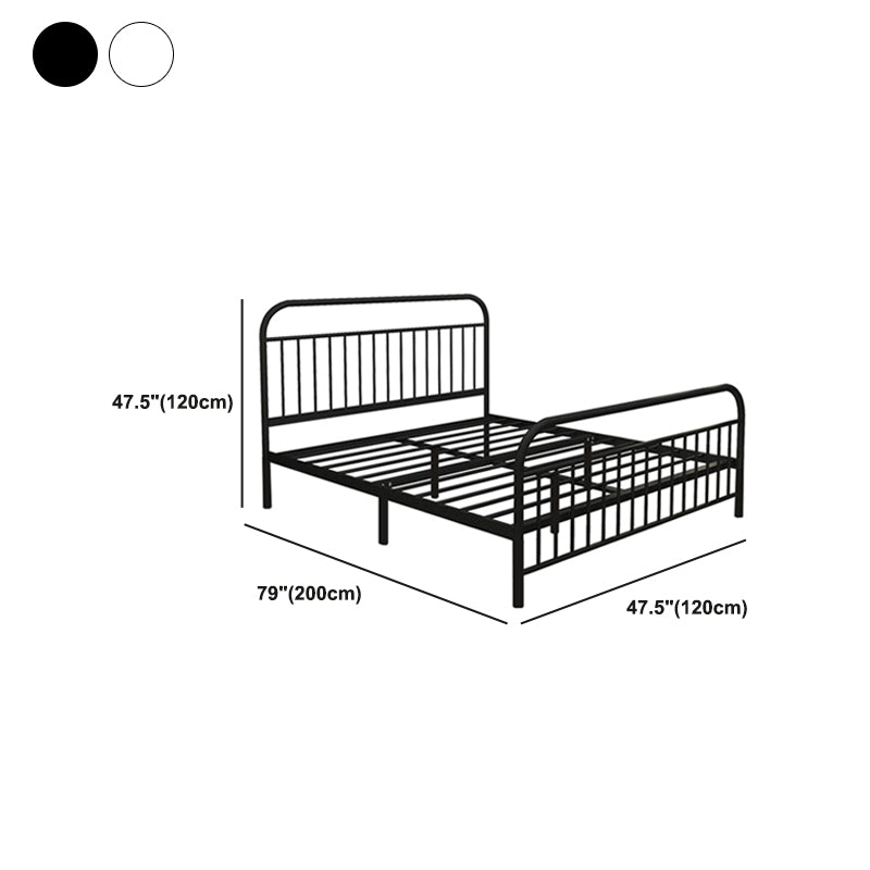 78.74-inch Wide Standard Bed with Headboard and Legs ,Solid Color