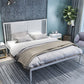 Metallbett-Rahmen-Set moderne 79-Zoll-Drahtnetz-Open-Frame-Bett mit Kopfteil