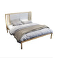 Metallbett-Rahmen-Set moderne 79-Zoll-Drahtnetz-Open-Frame-Bett mit Kopfteil