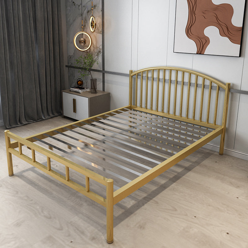 Queen Size Contemporary Metal Bed,40.15 " with Metal Legs Bed