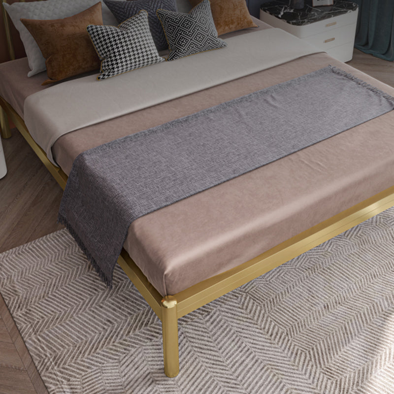 Queen Size Contemporary Metal Bed,40.15 " with Metal Legs Bed