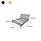 Queen Size Contemporary Metal Bed,40.15 " with Metal Legs Bed