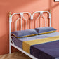 49.21" Modernism Metal Bed with Headboard Low Profile Standard Bed Clearhalo 'Bedroom Furniture' 'Beds' 'furn' 'furn_beds' 'Furniture' 5586695
