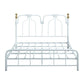 49.21" Modernism Metal Bed with Headboard Low Profile Standard Bed Clearhalo 'Bedroom Furniture' 'Beds' 'furn' 'furn_beds' 'Furniture' 5586700