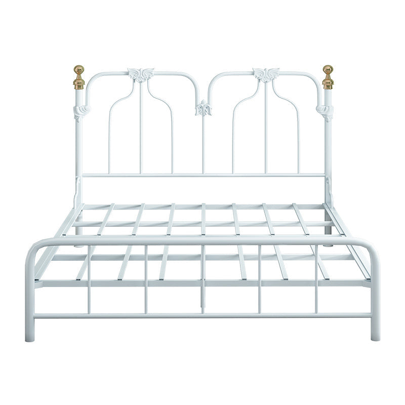 49.21" Modernism Metal Bed with Headboard Low Profile Standard Bed Clearhalo 'Bedroom Furniture' 'Beds' 'furn' 'furn_beds' 'Furniture' 5586700